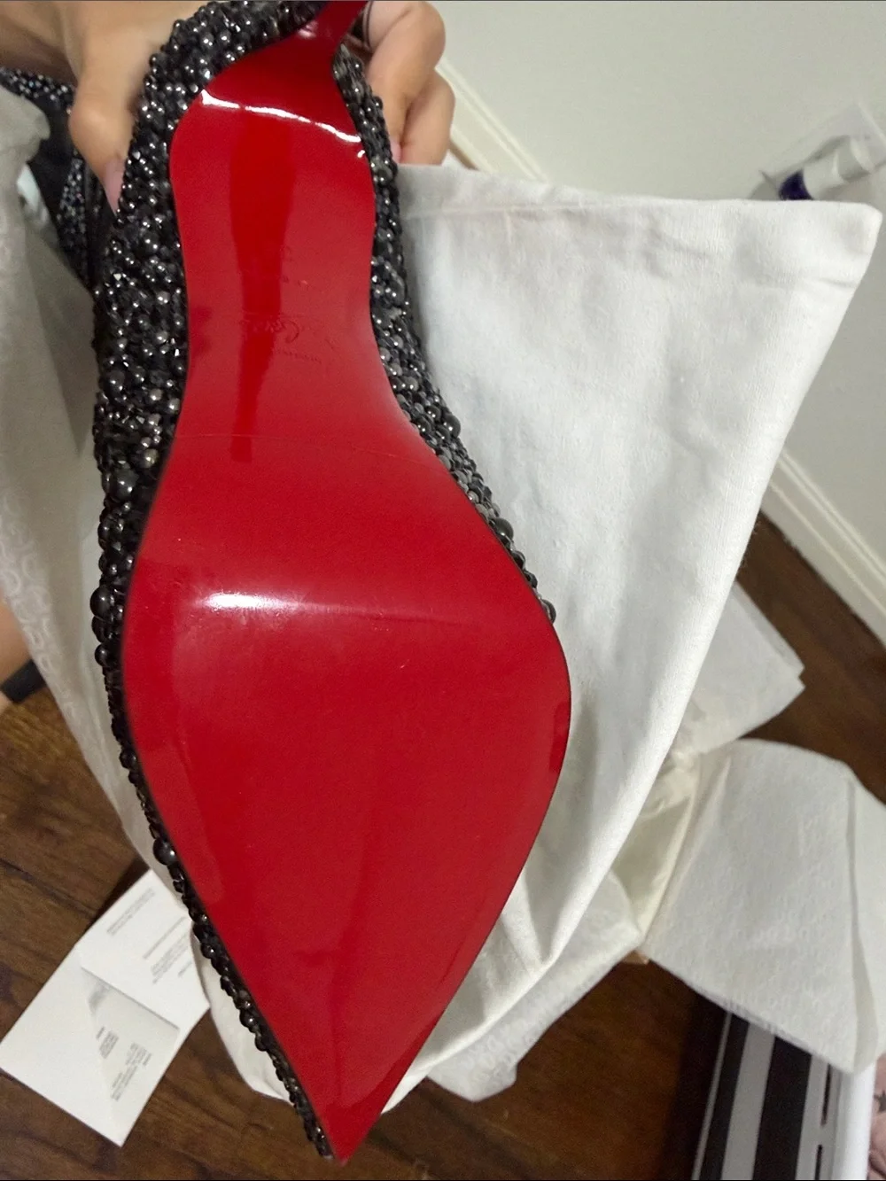 Christian Louboutin Circus Max Perla Botta Alta 100